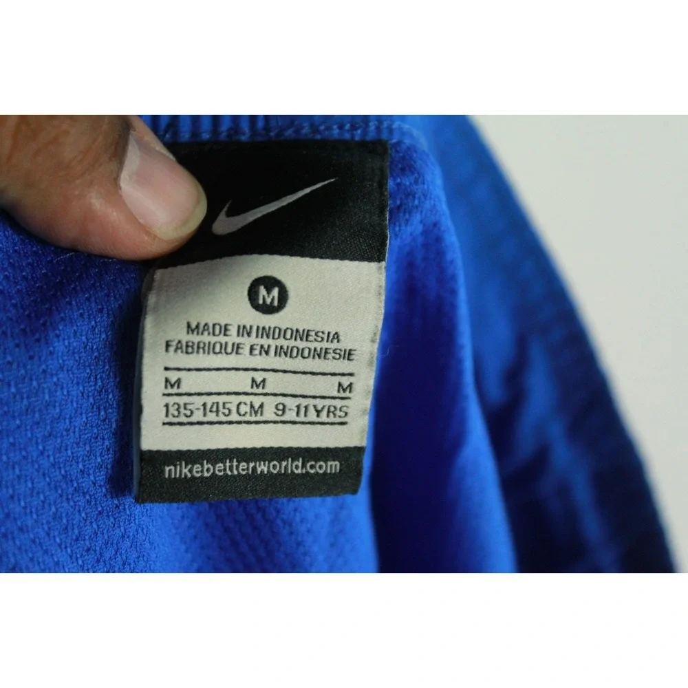 Nike Men Blue Board Shorts Swoosh Logo Beach Summer Casual Size Medium
